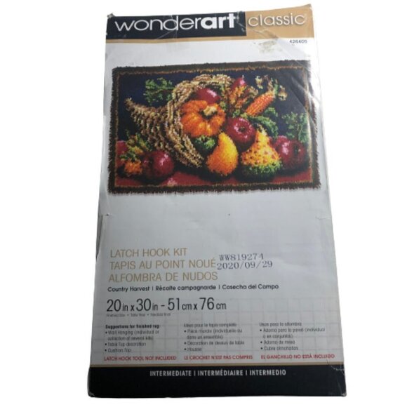 WonderArt Classic Latch Hook Kit 20x30 Country Harvest - Picture 1 of 1